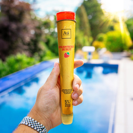 Au Vodka Strawberry Burst Ice Lollies - 12 Pack