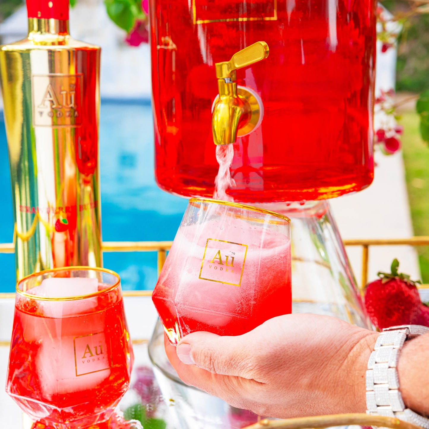 Au Glass Cocktail Dispenser