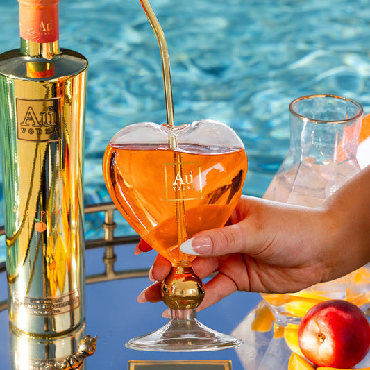 Au Vodka Heart Glass