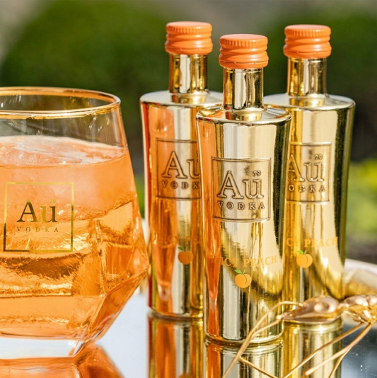 Au Vodka Juicy Peach Miniature Case of 12