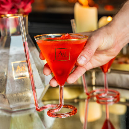 Strawtini Glass - Au Vodka