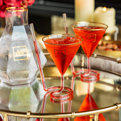 Strawtini Glass - Au Vodka