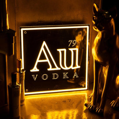 Au Logo LED Sign - Au Vodka